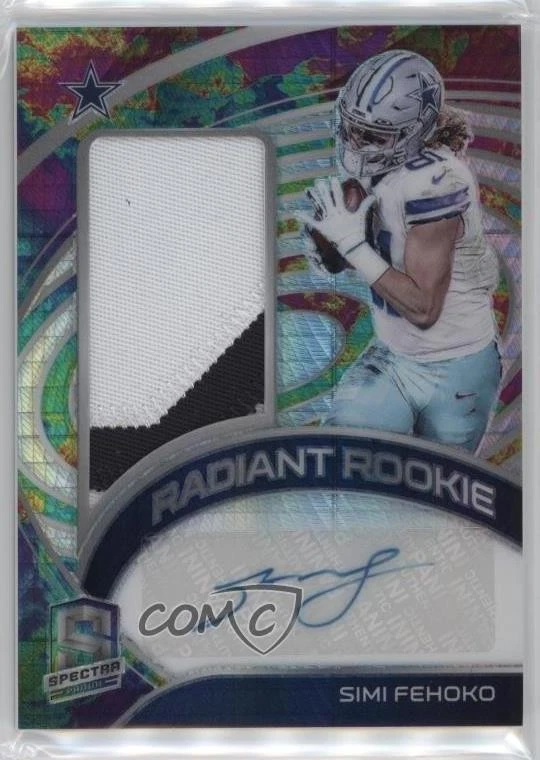 2021 Panini Spectra Celestial Prizm /75 Simi Fehoko #RRS-SF RPA Patch Auto RC - Image 1 of 2