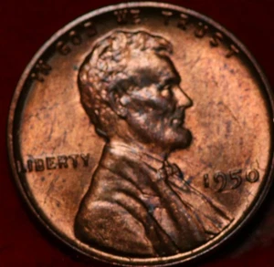 Uncirculated 1950 Philadelphia Mint Copper Lincoln Wheat Cent - Picture 1 of 2