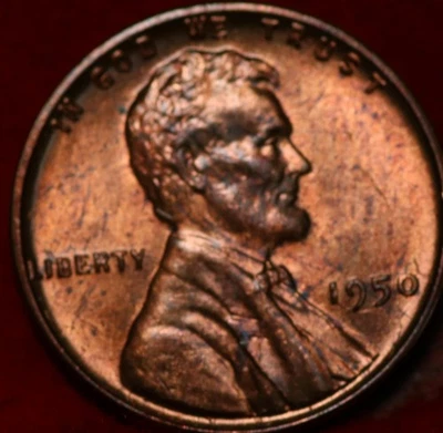 Uncirculated 1950 Philadelphia Mint Copper Lincoln Wheat Cent - Image 1 of 2