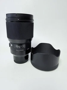Sigma 85mm F1.4 DG HSM Art Lens for Sony E Mount - Very Good W/Caps & Hood - Picture 1 of 7