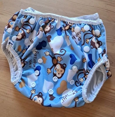 Teamoy Schwimmwindel mit Affen, wie neu - Bild 1 von 3