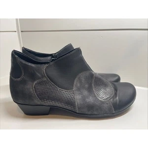 Remonte Women’s Leather Patchwork Ankle Booties Side Zip Size EU 42/ US 10 - Picture 1 of 9