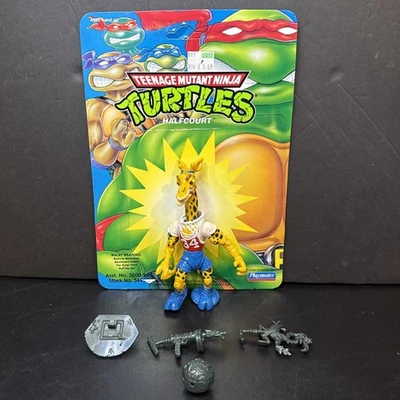 Figura de tarjeta de colección 1993 TMNT Halfcourt Giraffe 100 % COMPLETA Cardback Playmates Foto 1 de 4