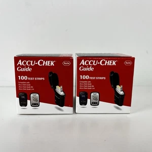 New 200 Accu-Chek Guide Test Strips 10/2025 - 2 Boxes Of 100 Strips - Picture 1 of 13
