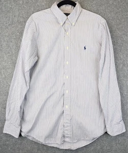 Camisa Ralph Lauren Para Hombre 16.5 34/35 Púrpura Rayas Oxford Botones Calce Clásico - Imagen 1 de 7