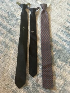 Lot of 3 Vintage Boys Youth Clip On Neck Ties - Picture 1 of 3