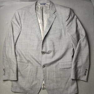 Abrigo Deportivo Brooks Brothers Para Hombre 44R Gris Ventana Regent Loro Piana Hecho en Italia - Imagen 1 de 16