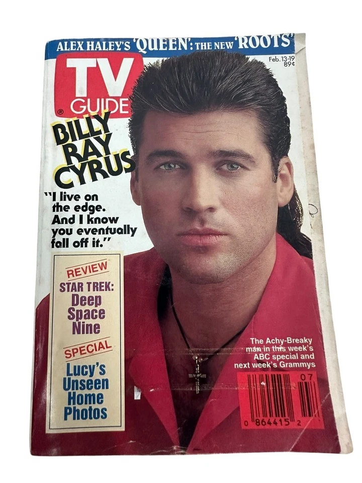 1993 February 13-19 TV GUIDE Magazine, Billy Ray Cyrus Lucy & Desi - Image 1 of 4