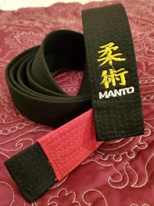 Jiu-jitsu Belt New A1 Manto Kanji Black - Picture 1 of 4