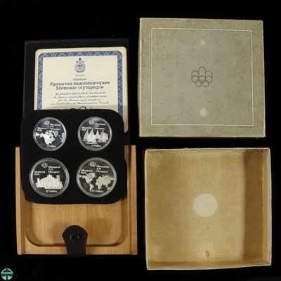 Canada 1976 Olympics 4 Coin Proof Set - Double Boxed - Image 1 of 4