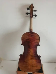 Master 4/4 violin HOPF model solid flamed maple back spruce top hand carved 2726 - Picture 1 of 7