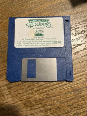 Teenage Mutant Ninja Turtles World Tour TMNT PC/IBM Game 3.5 ” Diskette Version - Image 1 of 2
