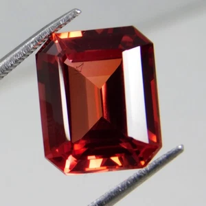 Zaffiro Padparadscha Naturale 16,20 Ct Certificato Splendida Pietra Preziosa Taglio Smeraldo - Foto 1 di 11