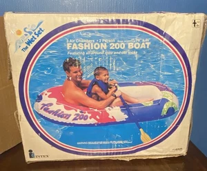 VINTAGE The Wet Set INTEX Fashion 200 2 Person Boat - 58325 Inflatable NEW NOS - Picture 1 of 14
