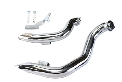 Хромированные трубы Wyatt Gatling Down Draft подходят для Harley Davidson - Изображение 1 из 4