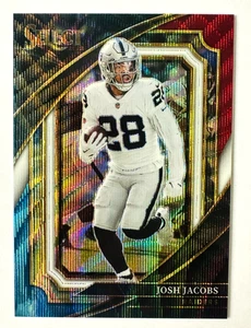 2022 Panini Select Josh Jacobs RED WHITE BLUE Wave Prizm Card /149 Suite Raiders - Picture 1 of 3