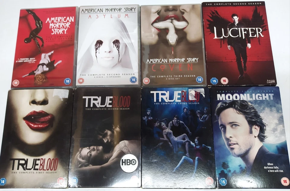 DVD Bundle US TV Horror True Blood 1-3 American Horror Story 1-3 Lucifer - Image 1 of 1