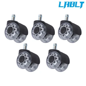 LABLT 5 × Heavy Duty 2" Office Chair Caster Wheels, Smooth Rolling 360° Steering - Picture 1 of 12