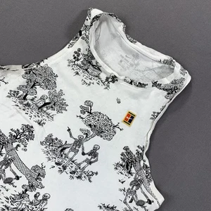 Nike Court Tennis Tank Top Women SM Skeleton Toile AOP Graphic Cutoff Sleeveless - Picture 1 of 13