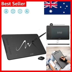 Deco 01 V3 Graphics Tablet 10x6.25" - 8192 Levels, Battery-Free Pen, 8 Shortcuts - Picture 1 of 11