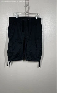 NWT Southpole Mens Black Jogger Cargo Shorts Drawstring - Size XXL - Picture 1 of 4