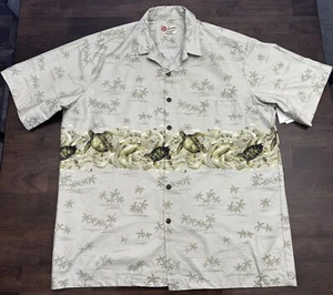 Hilo Hattie Hawaiian Shirt Mens 2XL Beach Green Sea Turtle Made in Hawaii NWT - Picture 1 of 12