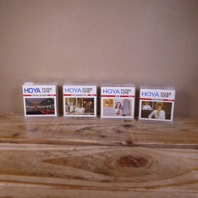 Bundle of 4 Hoya 52mm Filters - Polarizer, Cross Screen, Diffuser, 80B - Image 1 of 4