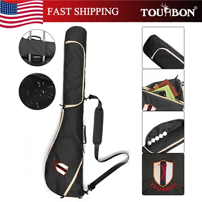 Bolsa de taco de golfe TOURBON impermeável náilon viagem de domingo estojo de direção leve - Imagem 1 de 4