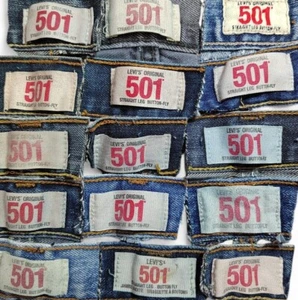 Levi's 501 Original Jeans Inside Label Replacement Tag Vintage Authentic Patch - Picture 1 of 7