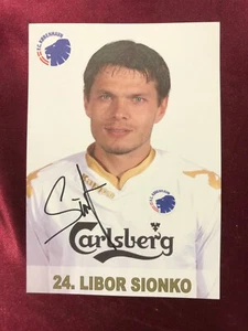 Autograph LIBOR SIONKO-FC Copenhagen-41 Caps CZECH REPUBLIC-Ex-Rangers-signed-AK - Picture 1 of 2