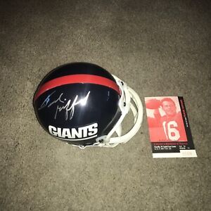 Frank Gifford Signed Authentic Riddell New York Giants Mini Helmet CSA Autograph