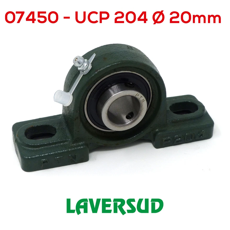 Supporto UCP 204 Ø Diametro 20mm Autoallineante con Cuscinetto UCP204 - Immagine 1 di 1