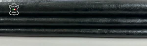 VERY DARK GREEN CRINKLE PATENT SHINY Soft Lambskin Leather hide 5sqf 1.0mm C2399 - Picture 1 of 7