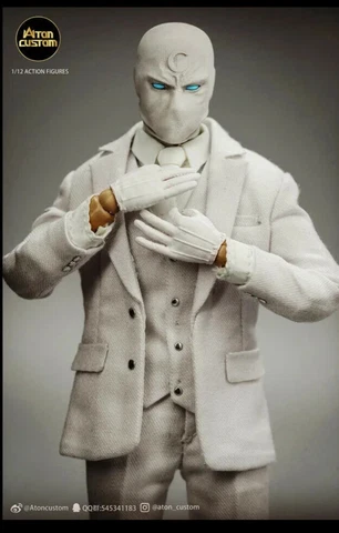 New Aton custom 1/12 Moon Knight Marc Spector 6" Action Figure Gift USA Seller Cover