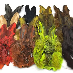 MASCHERA DI LEPRE - Hareline Fly Legatura Pelliccia di Coniglio Colorata Grado #1 - 13 Colori Disponibili! - Foto 1 di 15