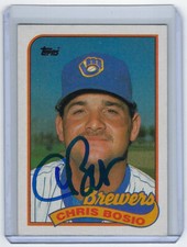 1989 BREWERS Chris Bosio signed card Topps #311 AUTO Autographed Milwaukee