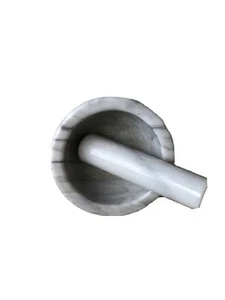 "Mestle & Motar de mármol gris 4,5"" x 2,5"" de profundidad" - Imagen 1 de 4