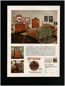 1950 Heywood-Wakefield Old Colony Originaldruckanzeige ~ Kostenloser Versand ~ MCM Mid Modern - Bild 1 von 1