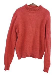 Vintage LL Bean Ragg Sweater Mens M USA Red  Marled Wool Blend Outdoor Wool - Picture 1 of 5
