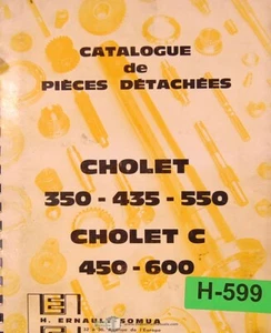 HES Somua 350 435 550 Cholet C 450-600, French Parts and Electricals Manual 1970 - Picture 1 of 3