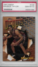 1997 Topps Finest Maurice Taylor RC SP #109 Graded PSA 10 Clippers Rookie