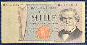ITALIE. BILLET DE 1000 LIRES VERDI 1969 (BILL 174) - Picture 1 of 2