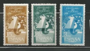 SPAIN - Complete set of stamps - Scott no 839-841 - MH - C.V. $27.50 - Picture 1 of 1