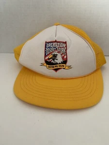 Cappello Camionista Vintage Operazione Desert Storm Giallo - Foto 1 di 5