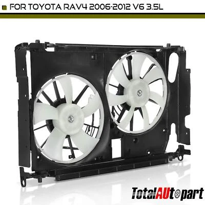 Двойной вентилятор охлаждения радиатора в сборе для Toyota RAV4 2006-2012 3,5 л 1636331100PFM - Изображение 1 из 4