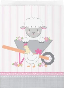 Farmhouse Barnyard Farm Animal 1st Birthday Party Favor Paper Treat Bags GIRL - Picture 1 of 1