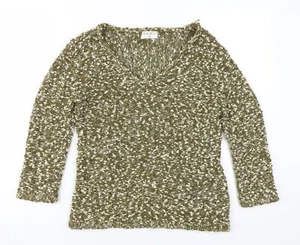 Kaliko Women's Green V-Neck Pullover Jumper - Size 16 - Picture 1 of 12