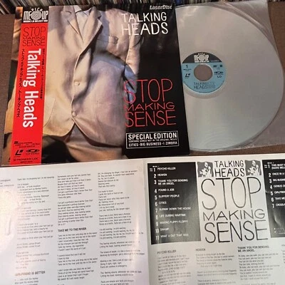 TALKING HEADS Stop Making Sense JAPAN Laser Disc LD SM037-3323 OBI + INSERT 1989 - Image 1 of 4