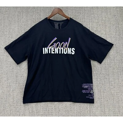 Camisa Vlone X Navegación Para Hombres Grande Negra Púrpura Buenas Intenciones Hip Hop Cuello Redondo Nueva Con Etiquetas Foto 1 de 4