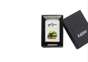 Ayrton Senna Zippo White Lighter Boxed Signed - Picture 1 of 1
